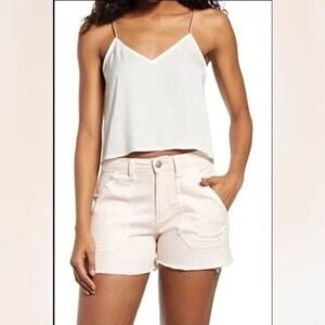 New BP. Crop Satin Camisole Tank Top Women's Size XS White V-Neck NEW # A406
